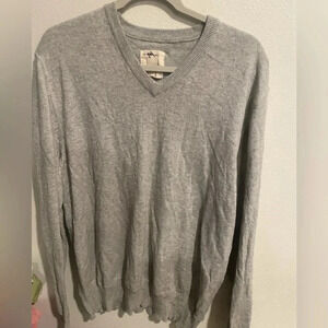 Life after denim cashmere blend‎ gray v-neck sweater